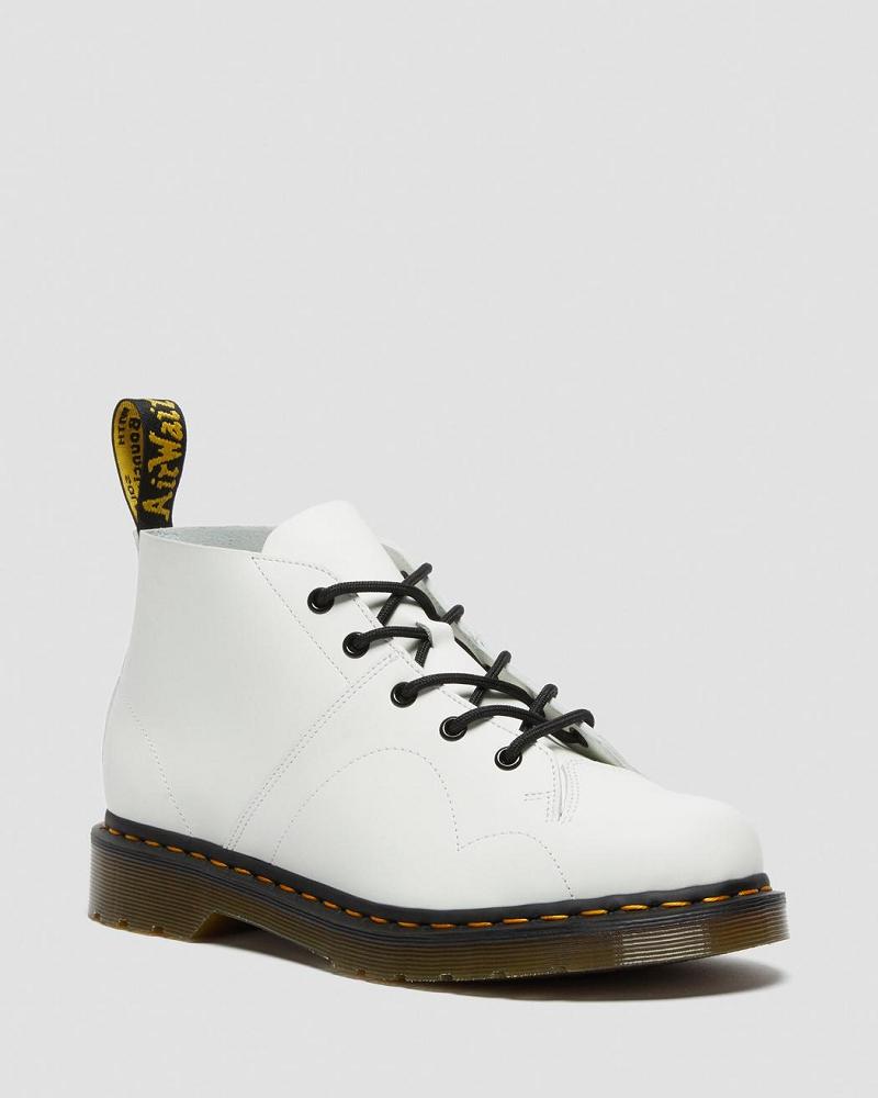 Botas De Mono Dr Martens Church Smooth Cuero Hombre Blancos | MX 261SGL